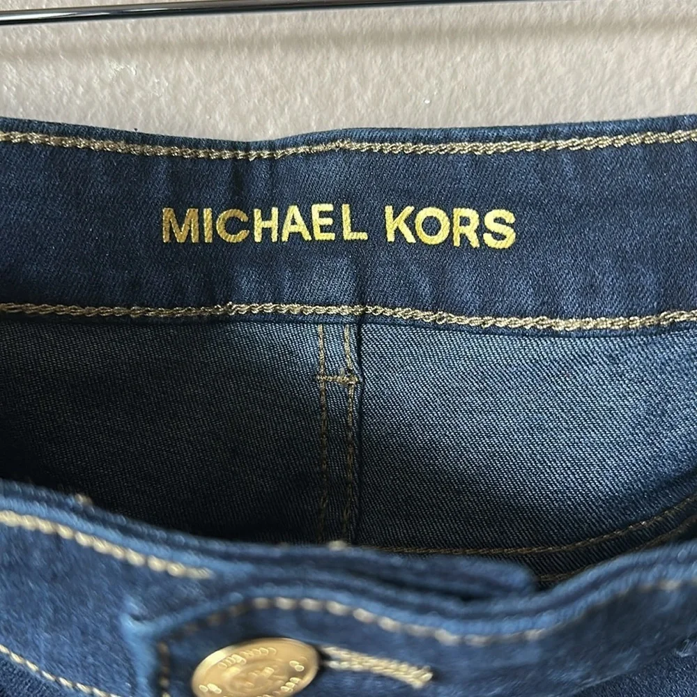 NWT MICHAEL KORS Selma High Rise Midnight Wash Skinny Ankle